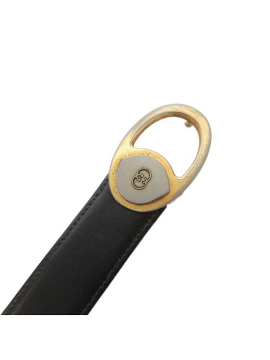 Gucci Leather Belt GG Mark Buckle Gold Color Black Uo main image 5